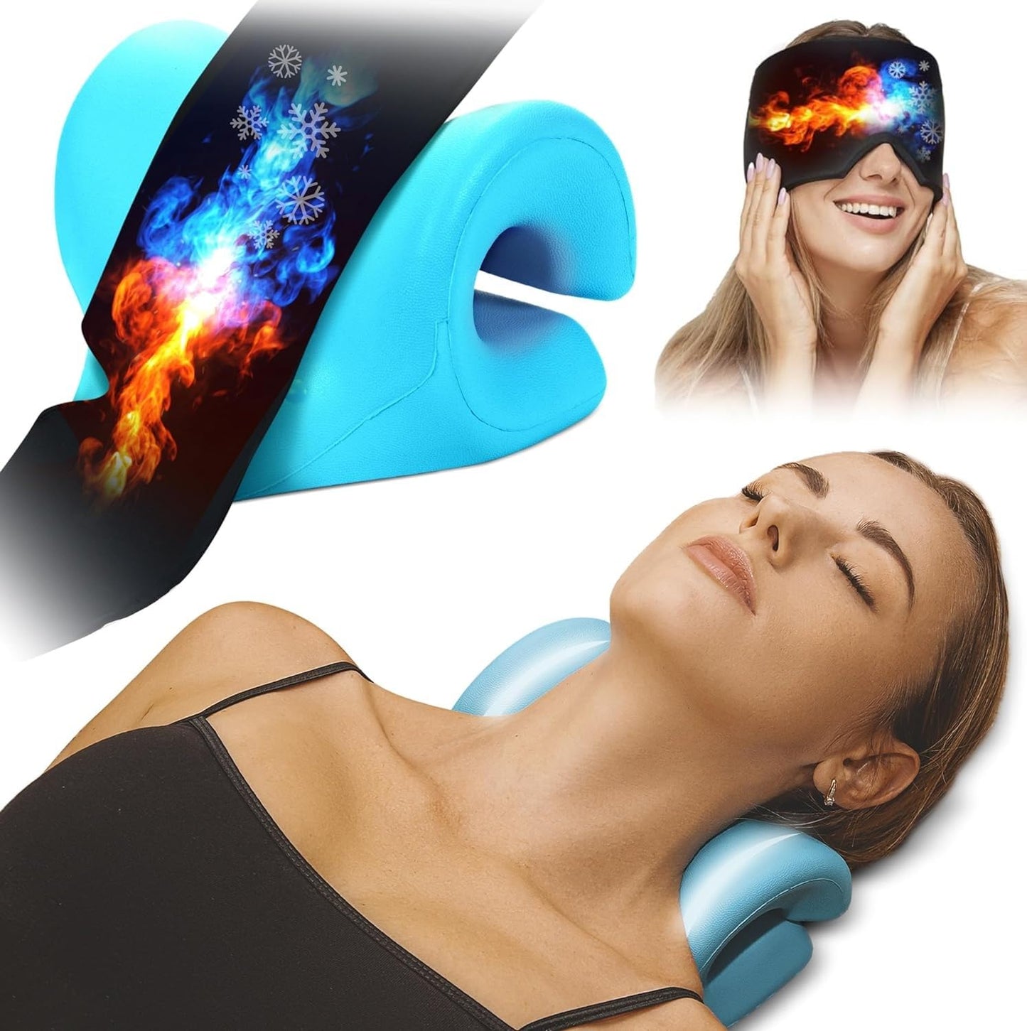 METHD NeckReset Bundle — Cervical Traction Neck Stretcher & Migraine Relief Cap | FSA/HSA Eligible